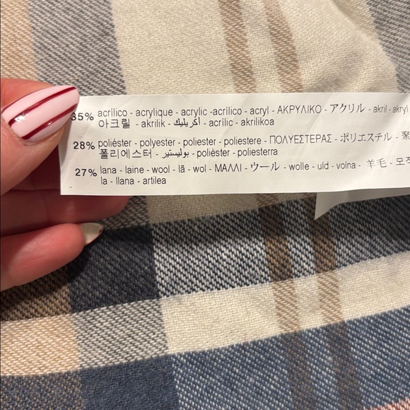 Zara Multicolor‎ Plaid Over shirt Wool Blend Shacket Jacket Size XSmall - Picture 6 of 7